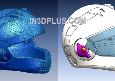 3D Scan và reverse mẫu nón bảo hiểm fullface