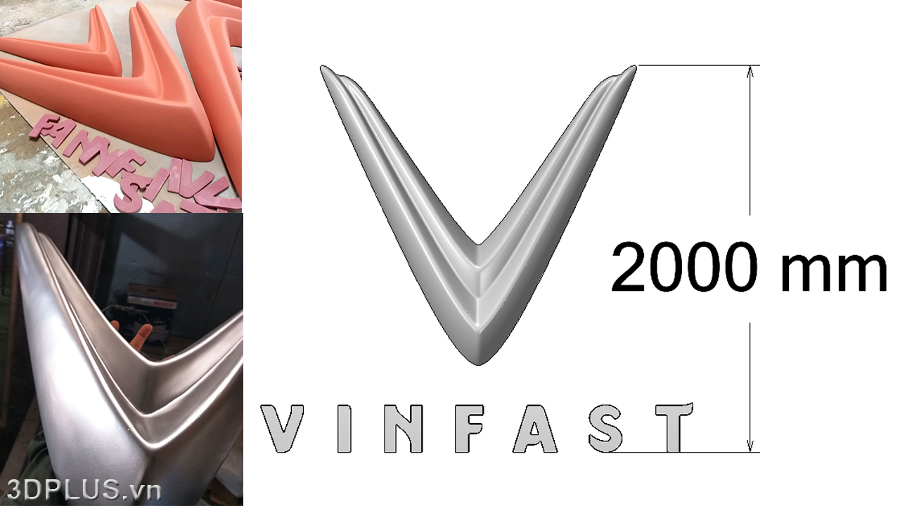 Vinfast logo - IN 3D biểu trưng thương hiệu