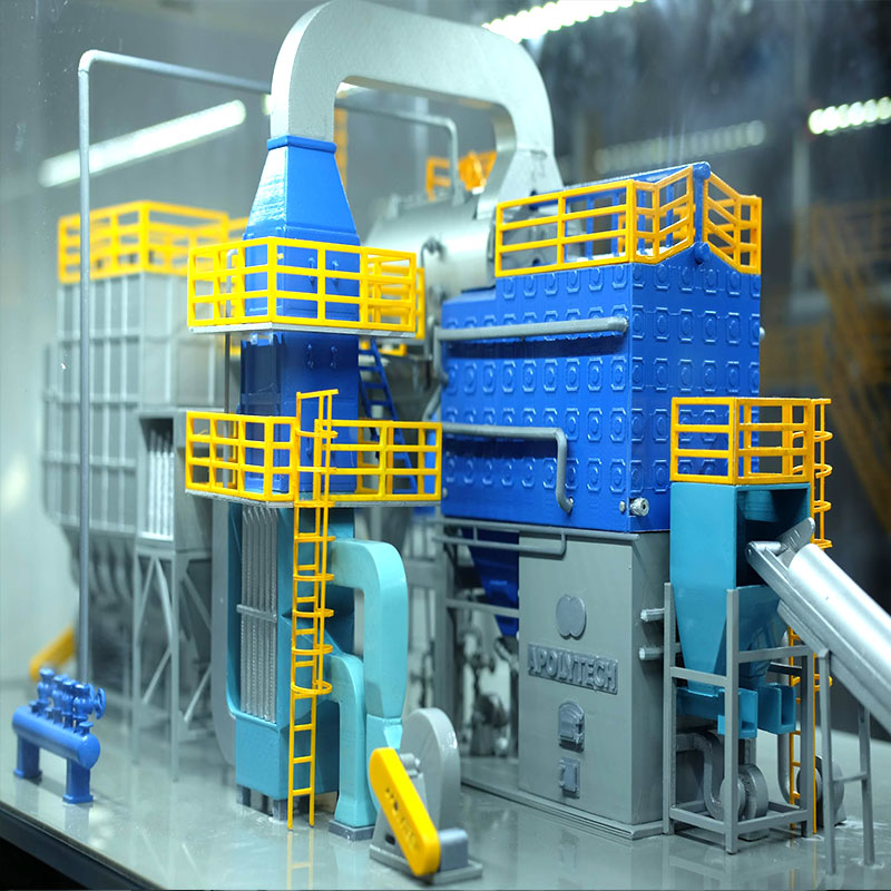 in 3d mô hình nhà máy, làm mô hình lò hơi 3d thu nhỏ, mô hình triển lãm 3d
