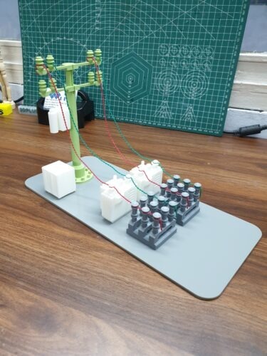 in 3D mô hình trụ điện biến áp