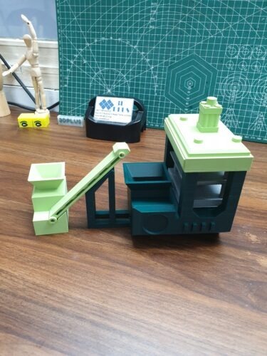 mô hình 3D máy ép gạch bã cafe