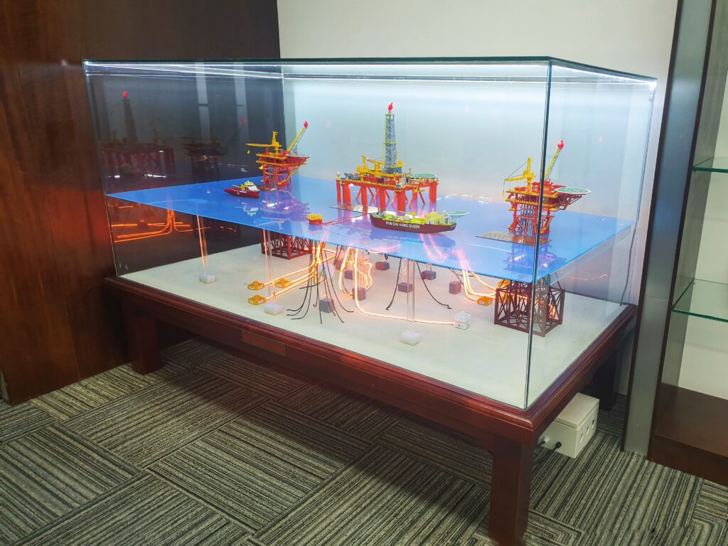 Sa bàn mỏ dầu khí Đại Hùng, Mô hình 3D giàn khoan dầu khí ngoài khơi, giàn khoan dầu 3D mỏ ĐẠI HÙNG