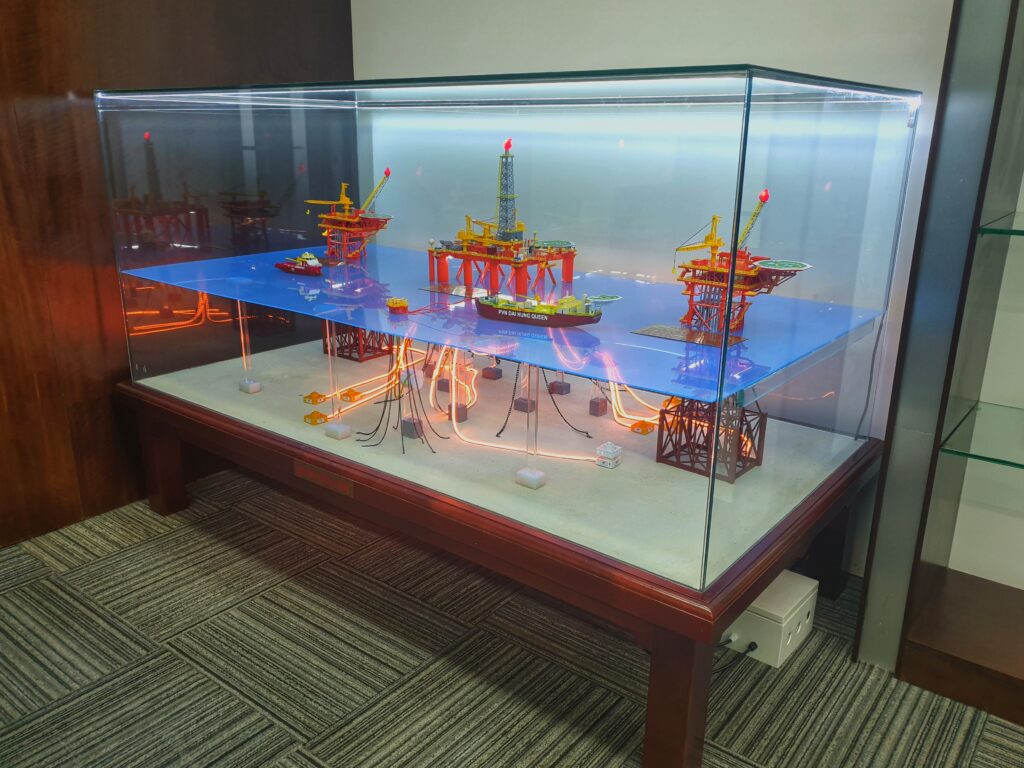 Sa bàn mỏ dầu khí Đại Hùng, Mô hình 3D giàn khoan dầu khí ngoài khơi, giàn khoan dầu 3D mỏ ĐẠI HÙNG
