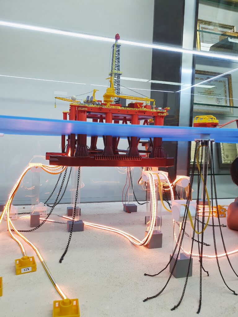 đèn Led mô hình, Sa bàn mỏ dầu khí Đại Hùng, Mô hình 3D giàn khoan dầu khí ngoài khơi, giàn khoan dầu 3D mỏ ĐẠI HÙNG