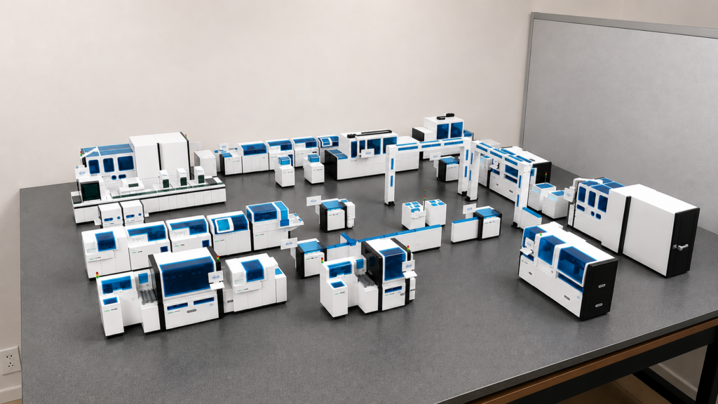 Mô hình phòng xét nghiệm ROCHE - Modular Lab Automation