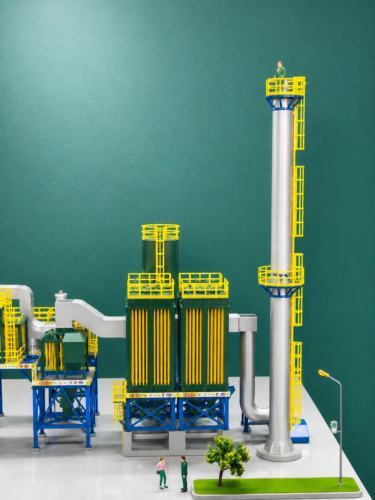 Làm mô hình 3D sa bàn nhà máy, in 3d lò hơi, làm nhà xưởng 3d, mô hình nhà máy cơ khí
