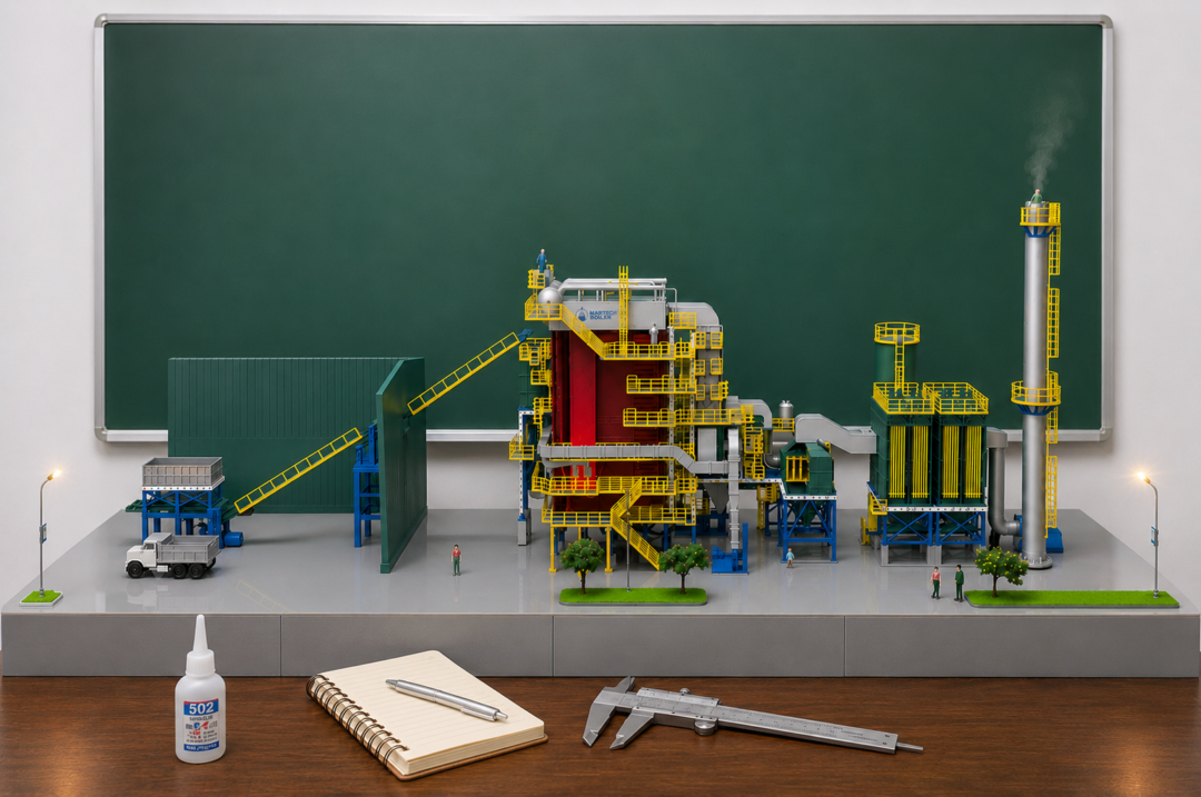 Làm mô hình 3D sa bàn nhà máy, in 3d lò hơi, làm nhà xưởng 3d, mô hình nhà máy cơ khí