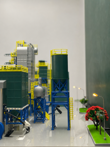Làm mô hình 3D sa bàn nhà máy, in 3d lò hơi, làm nhà xưởng 3d, mô hình nhà máy cơ khí