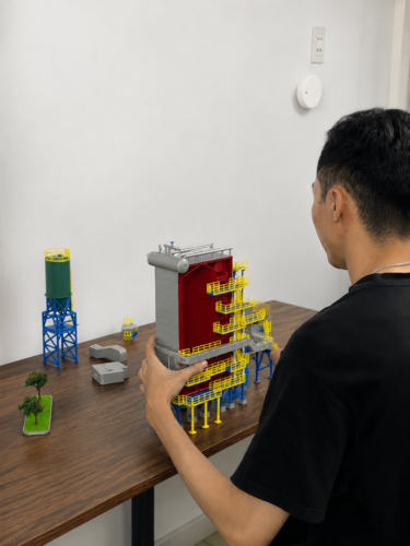 Làm mô hình 3D sa bàn nhà máy, in 3d lò hơi, làm nhà xưởng 3d, mô hình nhà máy cơ khí