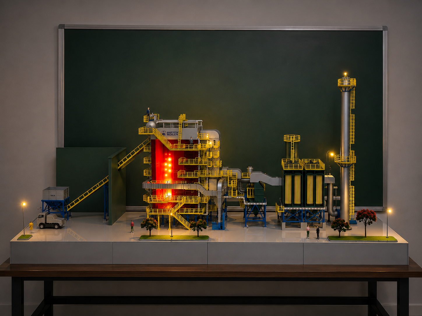 Làm mô hình 3D sa bàn nhà máy, in 3d lò hơi, làm nhà xưởng 3d, mô hình nhà máy cơ khí